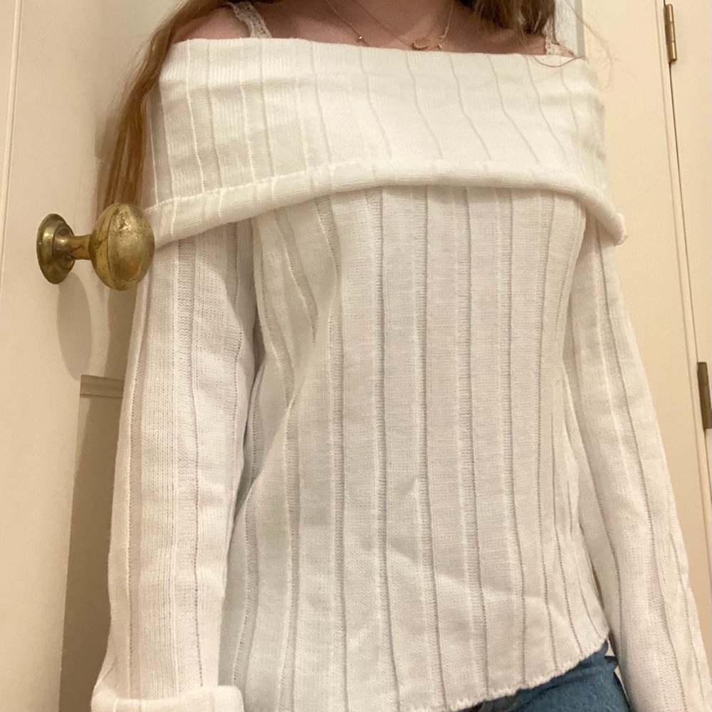 Misguided white off the shoulder sweater